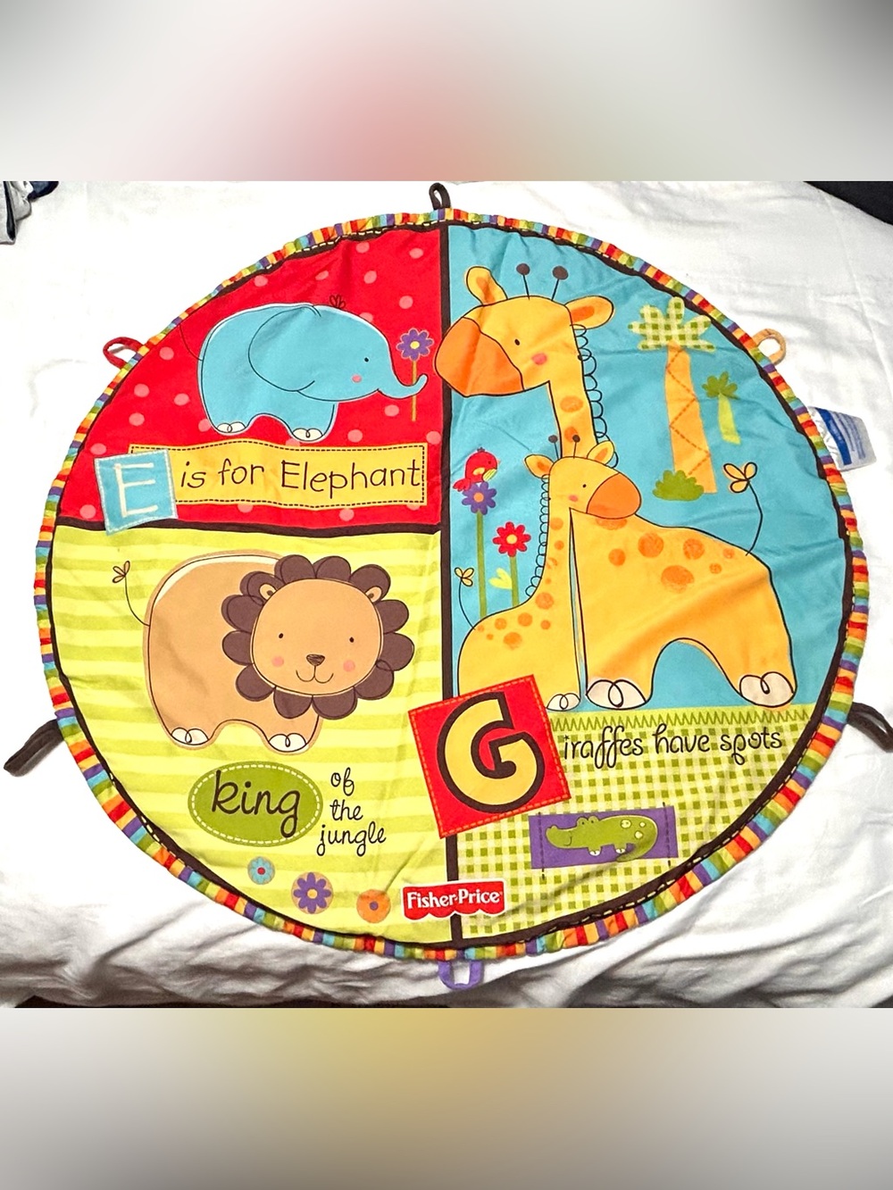 Fisher-Price Luv U Zoo Colorful Safari Play Mat - MAT ONLY - Like New